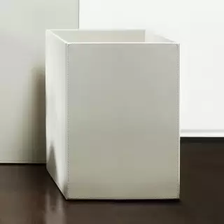 Decor Walther Brownie WB Корзина для белья 25.5x25.5x30, напольная, цвет: белая кожа