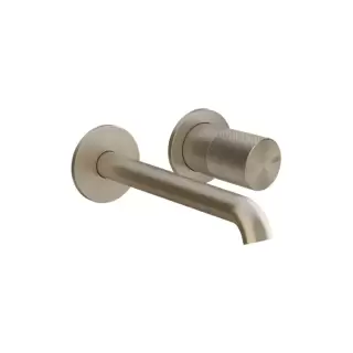 Gessi Habito Diamantato Смеситель для раковины, настенный, цвет: Finox Brushed Nickel
