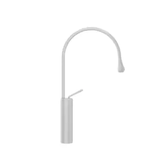 Gessi Goccia Смеситель для раковины на 1 отверстие, высокий, излив 244мм R=125, цвет: белый