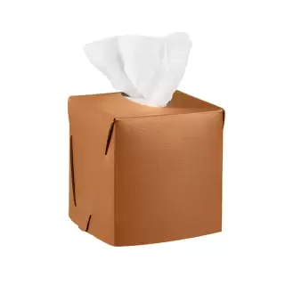 Colombo Adj Салфетница Kleenex, 12x12H12 см, цвет: коньяк/бордо
