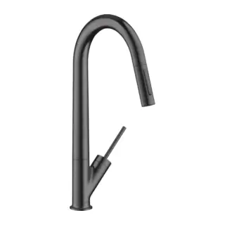 Axor Starck Смеситель для кухни, на 1 отв., с вытяжным изливом, цвет: шлифованный черный хром