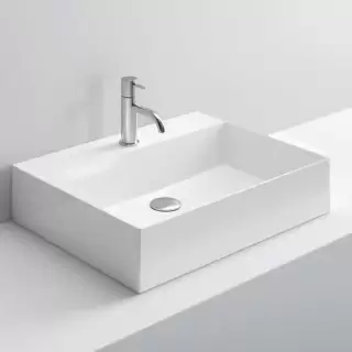 NOORTH milldue edition Раковина 60х45х12.5 см, 1 отв., накладная, цвет: белый