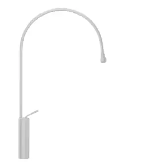 Gessi Goccia Смеситель для раковины на 1 отверстие, высокий, излив 387мм R=197, цвет: белый