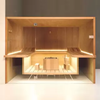 Effegibi Air 105 Corner Сауна 247x182x213см, угловая DX, цвет: осина натуральная