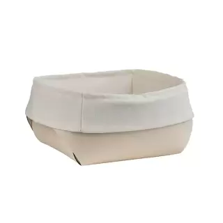 ADJ Корзина для хлеба, 20x20xH9 см., цвет: панна котта/белый