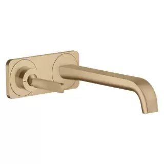 Axor Citterio E Смеситель для раковины, встраиваемый, излив: 22.1см., с панелью, цвет: шлифованная бронза