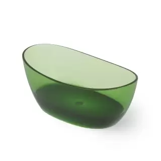 Dea Design Elegant Ванна 163x85x64см., отдельностоящая, Glasstech, прозрачная смола, цвет: Emerald R3