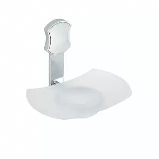 THG Infini white porcelain Мыльница стеклянная, подвесная, цвет: хром