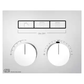 Gessi Hi-Fi Термостат для душа, с включением до 3 источников одновременно, внешняя часть, цвет: хром