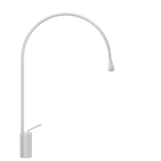 Gessi Goccia Смеситель для раковины на 1 отверстие, высокий, излив 387мм R=197, цвет: белый