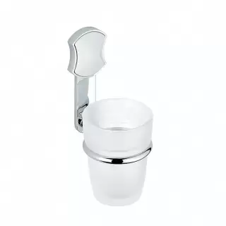 THG Infini white porcelain Стакан стеклянный, подвесной, цвет: хром