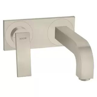 Axor Citterio Смеситель для раковины 220, встраиваемый, излив: 22см., с панелью, цвет: шлифованный никель