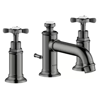Axor Montreux Смеситель для раковины 30, на 3 отв., с донным клапаном, цвет: полированный черный хром