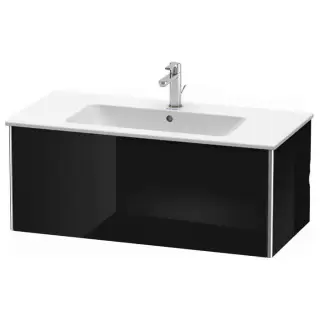Duravit XSquare Тумба подвесная, 101х47.8х40см, с раковиной, с 1 выдв ящик, цвет: черный глянц