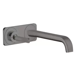 Axor Citterio E Смеситель для раковины, встраиваемый, излив: 22.1см., с панелью, цвет: шлифованный черный хром