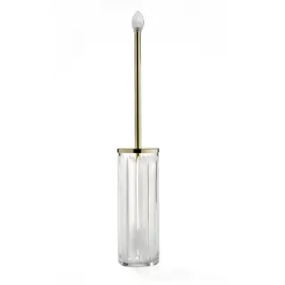 3SC Montblanc Ершик туалетный напольный 11xh66x11 см, цвет: прозрачный хрусталь/золото матовое