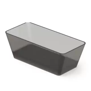 Dea Design Modern Ванна 170х78х58см., отдельностоящая, Glasstech, прозрачная смола, цвет: Smoky Black R4