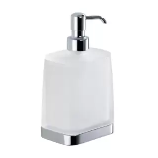 Colombo Time Дозатор для жидкого мыла, настольный, цвет: хром/матовое стекло