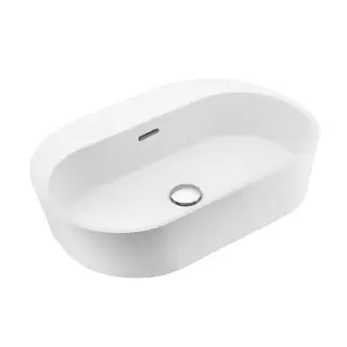 THG Monceau Раковина накладная 60х41х12cм., без отв., с переливом, цвет: белый матовый