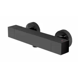 Bossini Cube Tермостат для душа, наружный, 1 выход  1/2', цвет: черный матовый