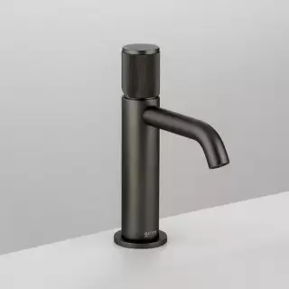 Gattoni MD Смеситель для раковины, 1 отв., ручки RONCO, с донным клапаном, цвет: черный матовый