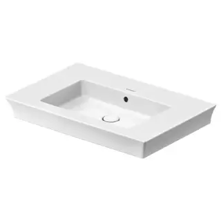 Duravit White Tulip Раковина накладная 75х49см, с переливом, без отв., WonderGliss, цвет: белый