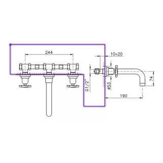 Nicolazzi Встраиваемая часть настенного смесителя