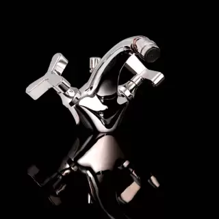 Devon&Devon Tribeca Смеситель для биде на 1 отв, с донным клапаном, цвет: никель блестящий