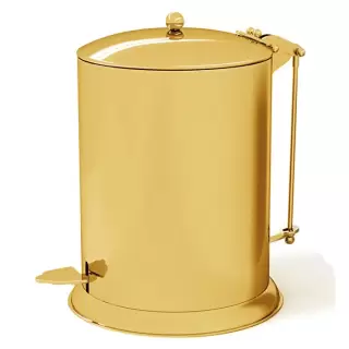 Devon&Devon Waltz Ведро для мусора, с крышкой и педалью, напольный, цвет: светлое золото