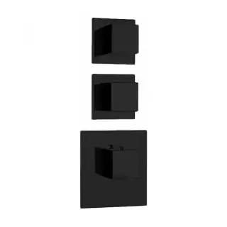 Bossini Cube Смеситель для душа, встраиваемый, термостатический, цвет: черный матовый