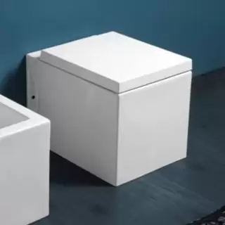 Simas Frozen унитаз напольный приставной 37.5х51см, цвет: белый