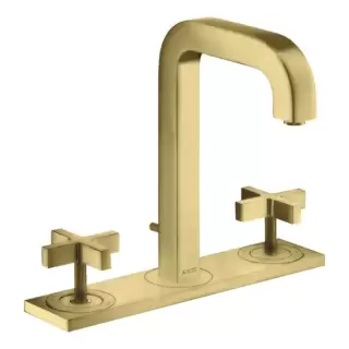 Axor Citterio Смеситель для раковины 170, на 3 отв., с панелью, с донным клапаном, цвет: шлифованная медь