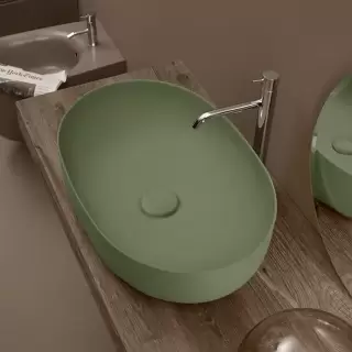 Kerasan Nolita Раковина 60х40 см, без отв., накладная, цвет: Verde