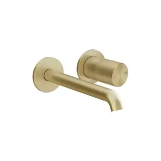Gessi Habito Unito Смеситель для раковины, настенный, цвет: Brass Brushed PVD