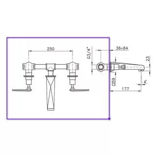 Nicolazzi Встраиваемая часть для смесителя со стены