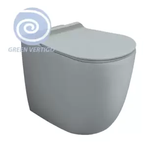 Simas Vignoni Унитаз напольный 56х36,5см., безободковый, слив универсальный, смыв TORNADO (green vertigo), цвет:  tela matt