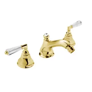 Nicolazzi Teide Crystal Смеситель для биде, на 3 отв., с донным клапаном, цвет Gold