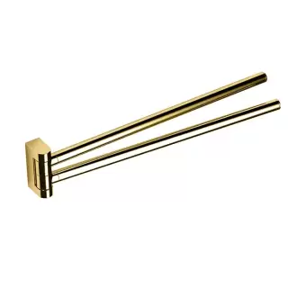 Colombo Mini Полотенцедержатель двойной 34cм, цвет: PVD золото матовое