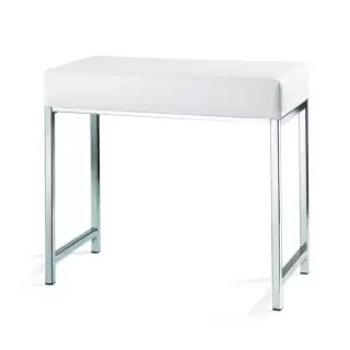 Decor Walther DW 66 Скамья 60x30x52см, напольная, цвет: хром / белый