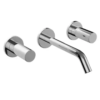 Laufen Kartell Встраиваемый смеситель для раковины на 3 отв, излив 175мм (внешние части), цвет: хром