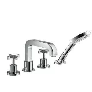 Axor Citterio смеситель для ванны, ручки крестом в щитке, на 4 отв. внешняя часть, цвет: хром