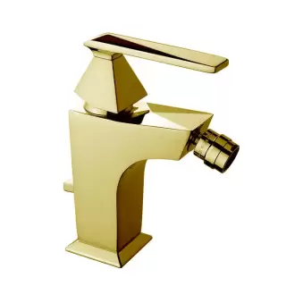 Nicolazzi Vincent Смеситель для биде на 1 отверстие, с донным клапаном, цвет: English Gold