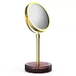 Decor Walther KR KSA Kristall Зеркало косметическое, настольное, цвет: Rich Burgundy/золото