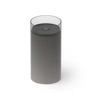 Dea Design Pedestal Basin Раковина 45х45х90см., напольная, без отв., Glasstech, прозрачная смола, цвет: Smoky Black R4