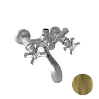 Nicolazzi Teide Four Смеситель для ванны на 2 отверстия, с переключателем ванна/душ, вывод сверху 3/4" (для душ. стойки), цвет: бронза