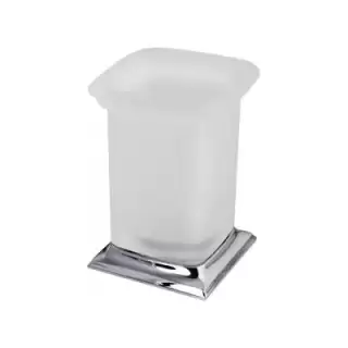 Colombo Portofino Стакан настольный, цвет: хром/матовое стекло