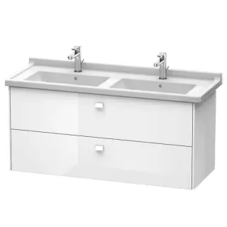 Duravit  Brioso Тумба подвесная, 122x46.9х56.3см, с раковиной, с 2 выдвижными ящиками, цвет: белый глянц