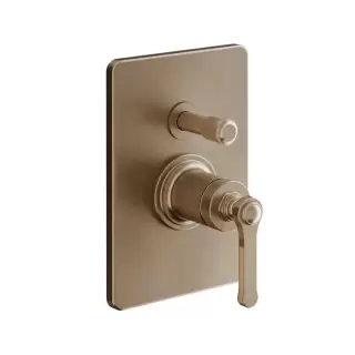 Gessi Venti20 Смеситель для душа, встраиваемый, с переключателем на 2 положения, внешняя часть, цвет: Copper Brushed PVD