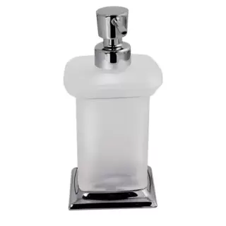 Colombo Portofino Дозатор для жидкого мыла, настольный, цвет: хром/матовое стекло