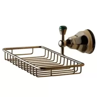 Nicolazzi Teide Chic Полочка-решетка, украшенная камнем, подвесной,  цвет: английское золото